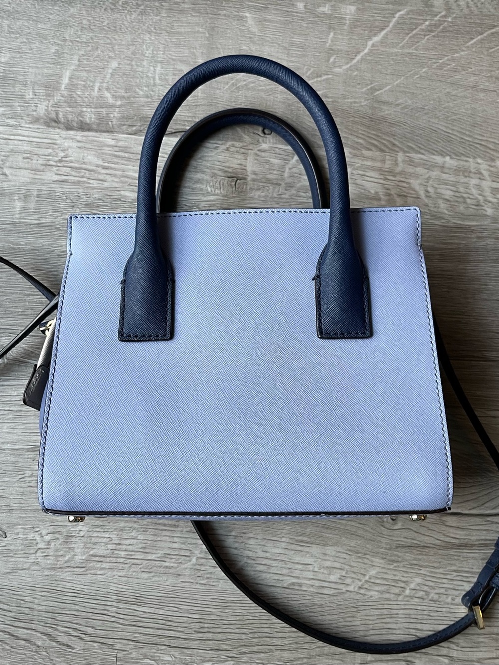 kate spade Navy, Light Blue & Cream Colorblock Satchel - Picture 13 of 13